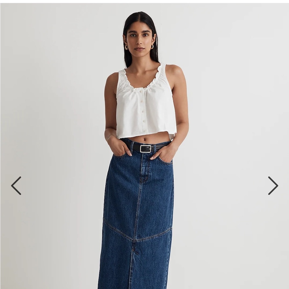 Madewell ruffle crop top